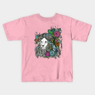 Floral Lion. Kids T-Shirt